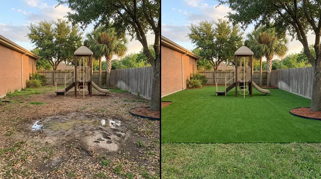 Result artificial grass installation in McAllen - McAllen Turf Installation